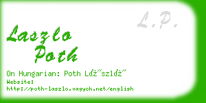 laszlo poth business card